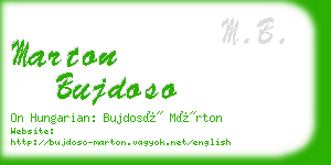 marton bujdoso business card